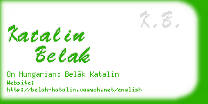 katalin belak business card