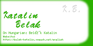 katalin belak business card